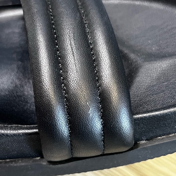 Dolce Vita Soya Black Sandals Silver Buckles - Picture 8 of 9